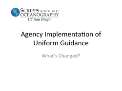 Agency Implementation of UG