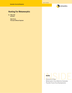 Hunting For Metamorphic