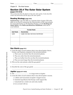 Section 25.4 The Outer Solar System