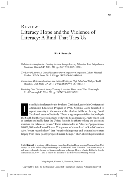 Literacy Hope and the Violence of Literacy: A Bind That Ties