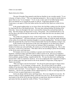 Christ is in our midst! Dearly beloved in Christ, The poet Alexander