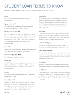 Student loan termS to know
