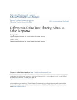 Differences in Online Travel Planning: A Rural vs. Urban Perspective