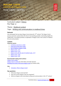 Medieval context Topic: Writing and