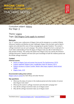 Did Magna Carta apply to women?