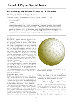 Journal of Physics Special Topics