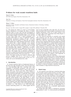 Evidence for weak oceanic transform faults
