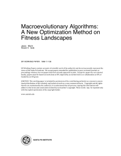 Macroevolutionary Algorithms