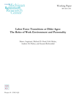 Labor Force Transitions at Older Ages
