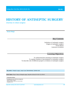 history of antiseptic surgery