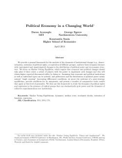 Political Economy in a Changing World