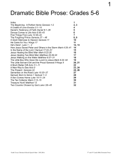 1 Dramatic Bible Prose: Grades 5-6