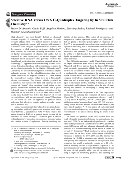 Selective RNA Versus DNA GQuadruplex Targeting by InSitu Click