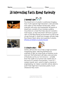 10 Interesting Facts About Curiosity