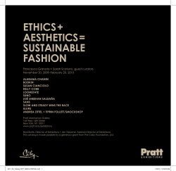 ethiCS + AeSthetiCS = SuStAinAble FAShion