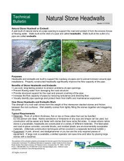 Technical Natural Stone Headwalls Bulletin