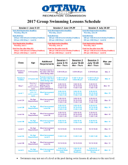 Group Lessons Schedule 2017