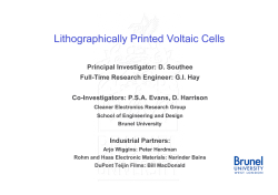 Lithographically Printed Voltaic Cells