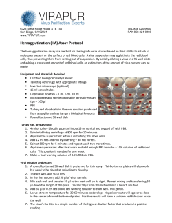 Hemagglutination (HA) Assay Protocol