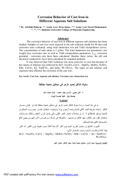 Corrosion of cast iron