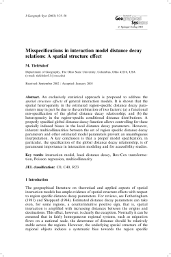 Misspecifications in interaction model distance decay relations: A