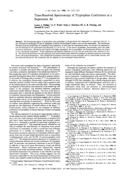 Time-Resolved Spectroscopy of Tryptophan Conformers in a