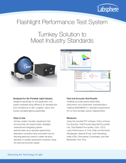 Flashlight Performance Test System Datasheet