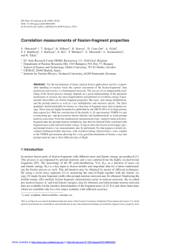 Correlation measurements of fission