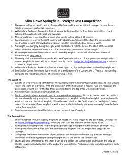 Contest rules - Willamalane Park and Recreation District