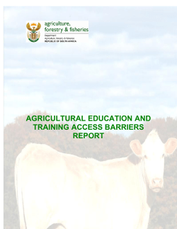 the analysis of agricultural education and training access barriers in