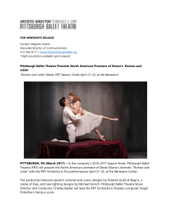 Romeo and Juliet - Pittsburgh Ballet Theatre
