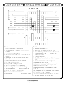 Best of Poe &mdash; Crossword Puzzle