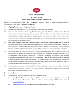 Terms and Conditions - Michel`s Patisserie