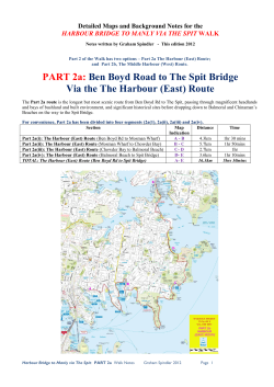 Ben Boyd Road to The Spit Bridge Via the The Harbour (East) Route