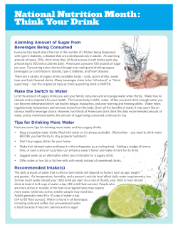National Nutrition Month : Think Your Drink