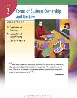 2 Forms of Business Ownership and the Law