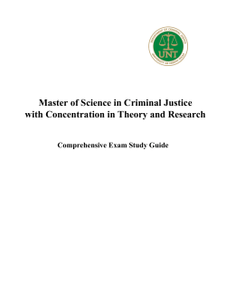 MSCJ with Concentration in Theory and Research