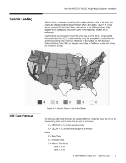 Seismic Loading - Mettler Toledo