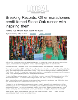 Breaking Records: Other marathoners credit