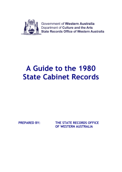 A Guide to the 1980 State Cabinet Records