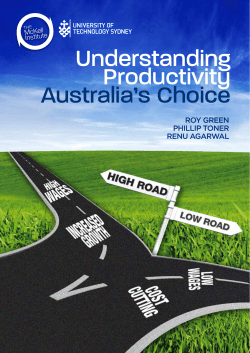 Understanding Productivity Australia`s Choice