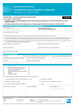 FX INTERNATIONAL PAYMENTS: SINGAPORE