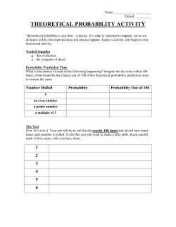 theoretical probability activity