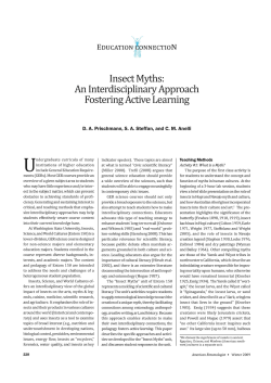 Insect Myths: An Interdisciplinary Approach Fostering Active Learning