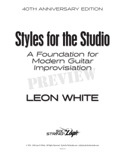 Book Preview - Styles for the Studio