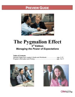 The Pygmalion Effect