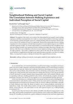Neighborhood Walking and Social Capital: The Correlation between