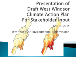 Climate Action Plan Presentation to Council