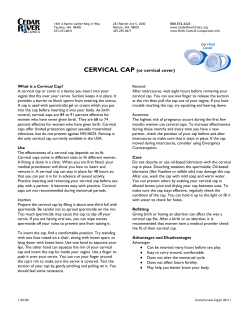 CERVICAL CAP (or cervical cover)