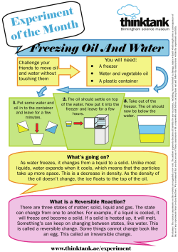 Freezing Oil And Water